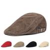 Hat Men's Duck Tongue Cap Herringbone Beret Fall and Winter Tweed Forward Cap Hat