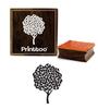 Printtoo Tree Pattern Square Craft Textile Wooden Rubber Brown Stamps Block-2 X 2