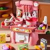 34 шт. Детский кухонный игровой набор со звуком и светом, ролевая игра, гриль, набор для раннего образования, домашние кухонные игрушки