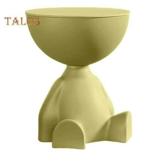 Flat Head Coffee Table with Storage Compartment Round End Table Bedroom Kitchen Living Room Small Space Sofa Bedside Nightstand Side Desk