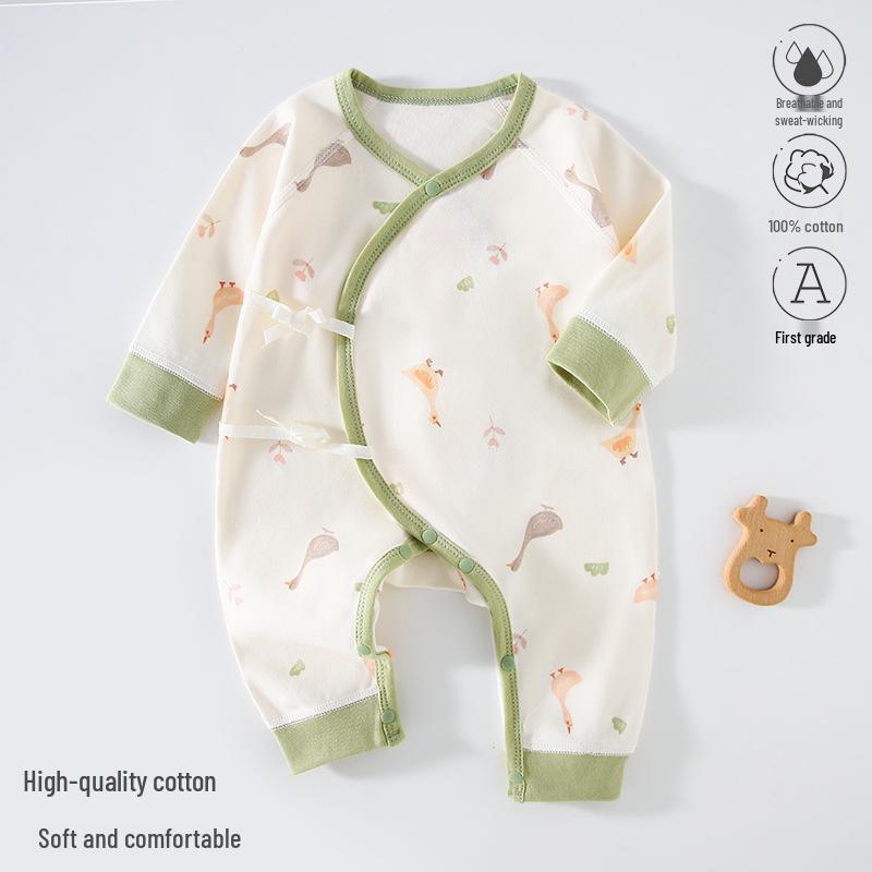 Весенний хлопковый ромпер для новорожденных - Боди с длинным рукавом для девочек