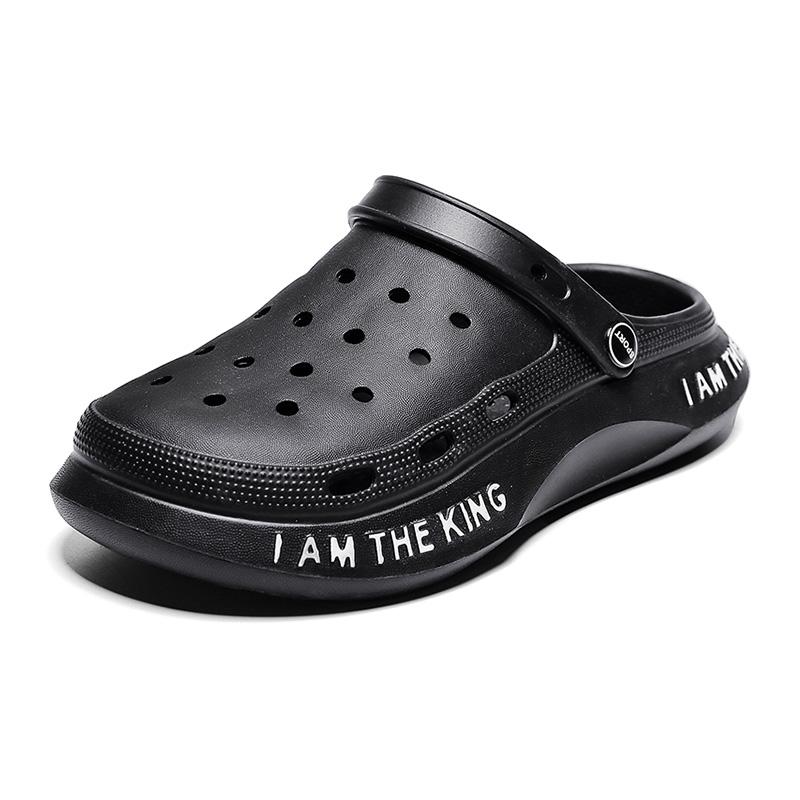 Мужские летние тапочки 2024 года, роскошные повседневные туфли на платформе для босых ног для мужчин, удобные мягкие пляжные сандалии для походов в сад