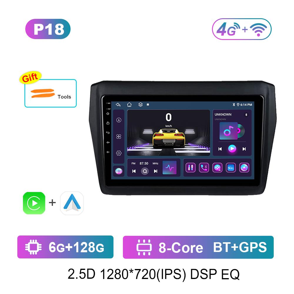 Android Car Radio Multimedia Video Player для Suzuki Swift 2017 2018 - 2019 GPS-навигация Bluetooth 4G WiFi GPS-навигация