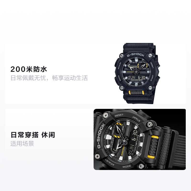 Casio Серия G-SHOCK Промышленный Дизайн Тема Уличная Мода 10-гранная Гайка Водонепроницаемый и Ударопрочный Механизм Кварцевый Механизм Ремешок из Смолы GA-900-1A