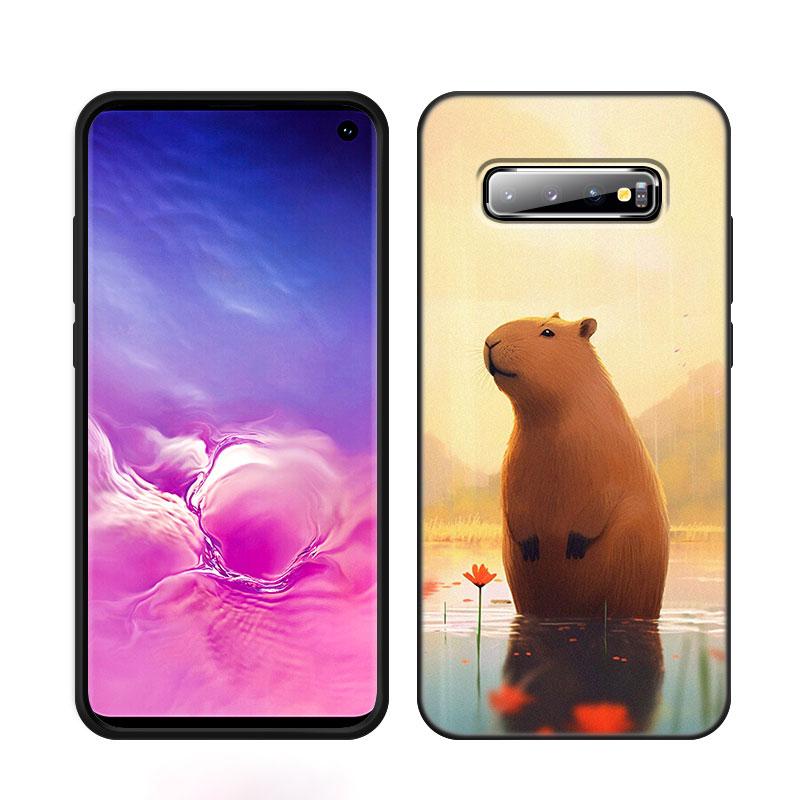 Милый мультяшный чехол для телефона с капибарой для Samsung M30 M31 S Note 10 20 M04 M13 M32 M14 M23 M33 M34 M42 M52 M53 M54 5G M11 M12 M21 M22