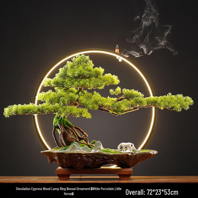 Artificial Welcoming Pine Bonsai Ornament