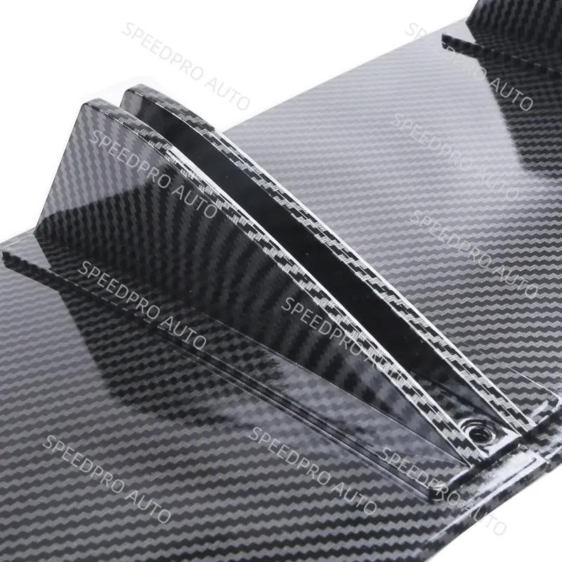Rear Diffuser 5 Fins Shark Bumper Splitter Spoiler Lip For Jetta MK6 6.5 MK7 Car Body Kit Accessories Carbon Fiber