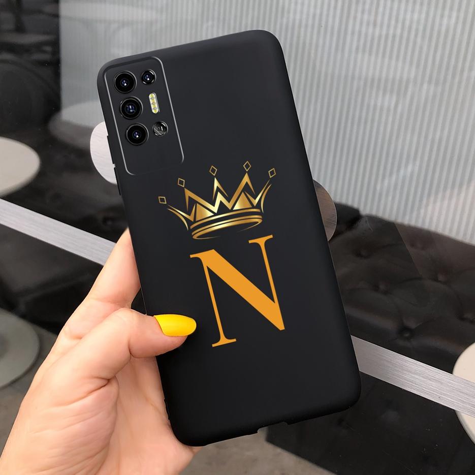 Чехол для Tecno Pova 2 LE7 LE7n Милая Корона Буквы Задняя Крышка Мягкий Силиконовый Чехол для Телефона Для Tecno Pova 2 Pova2 Coque Бампер Fundas