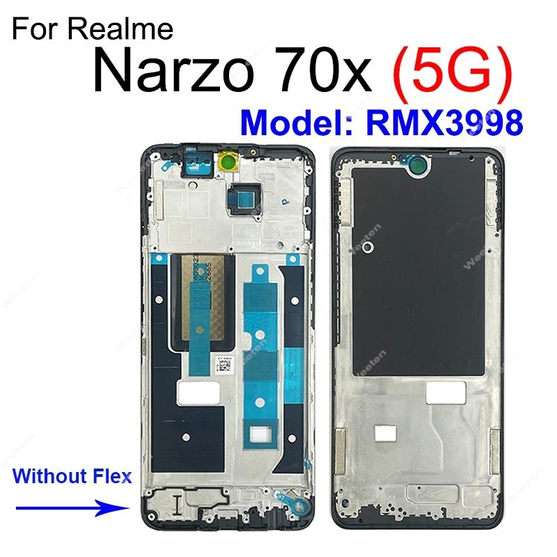 Для Realme Narzo 50 50A 50i Pro Prime 60 60X 70X 70 Pro 4G 5G Корпус LCD Рамка LCD Держатель Запчасти для ремонта