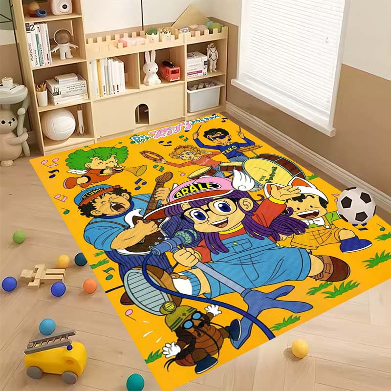 New Cartoon Dr S-Slump Arale Bathroom Rug, Soft Bedroom Floor, Home Laundry Room, Non-Slip Welcome MatCustomizable