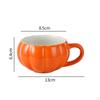 Керамическая кружка в виде тыквы для женщин и мужчин 300 мл для воды, чая, молока с ручкой для кафе