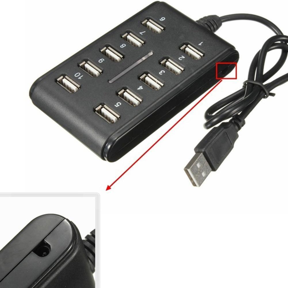 Исключительный 10-портовый высокоскоростной удлинительный кабель USB 2.0 с двухрядным концентратором-адаптером для ноутбука и ПК
