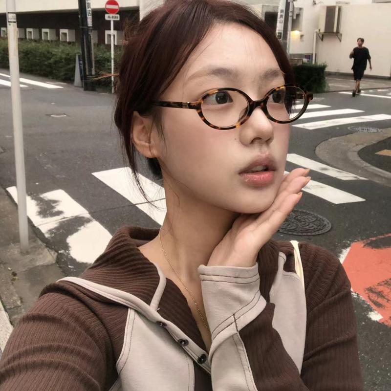 2Pcs Fashion Small Oval Clear Lens Glasses Frames Women Anti Blue Light Glasses Frame Computer Optical Lenses Eyeglasses