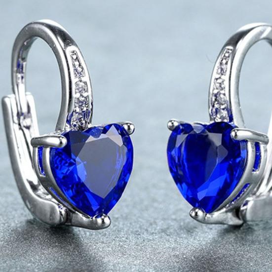 1 пара роскошных романтических сережек для пирсинга на спине в форме сердца с цирконием, висячие серьги для вечеринки