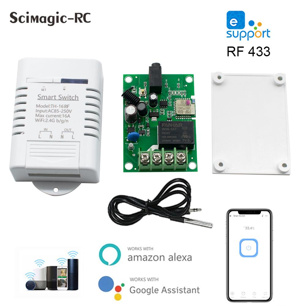Wifi Temperature Sensor Tuya eWelink Smart Wifi Rf433 Intelligent Thermostat Temperature Switch 16A Works With Alexa Google Home