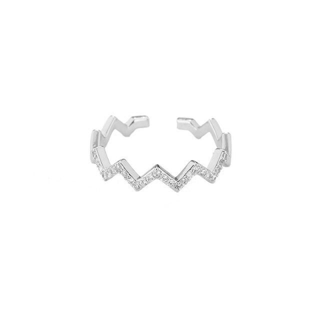 Новое для моего лучшего друга кольцо максимумов и минимумов со стразами в форме волны, кольцо на открытый палец, ювелирное изделие, подарок