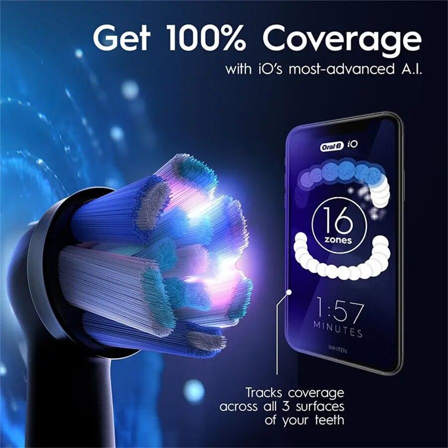 Электрическая зубная щетка Oral B io9 plus Модернизированная электрическая зубная щетка iO9 для взрослых Pro-Health Dental Precision Clean Мягкая щетка Сменный блок