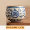 1 шт. китайская винтажная керамическая чашка для чая, выпеченная в печи Ru, сине-белая чайная чаша ручной работы, бытовая утварь для чаепития, дорожная персональная чашка для чая