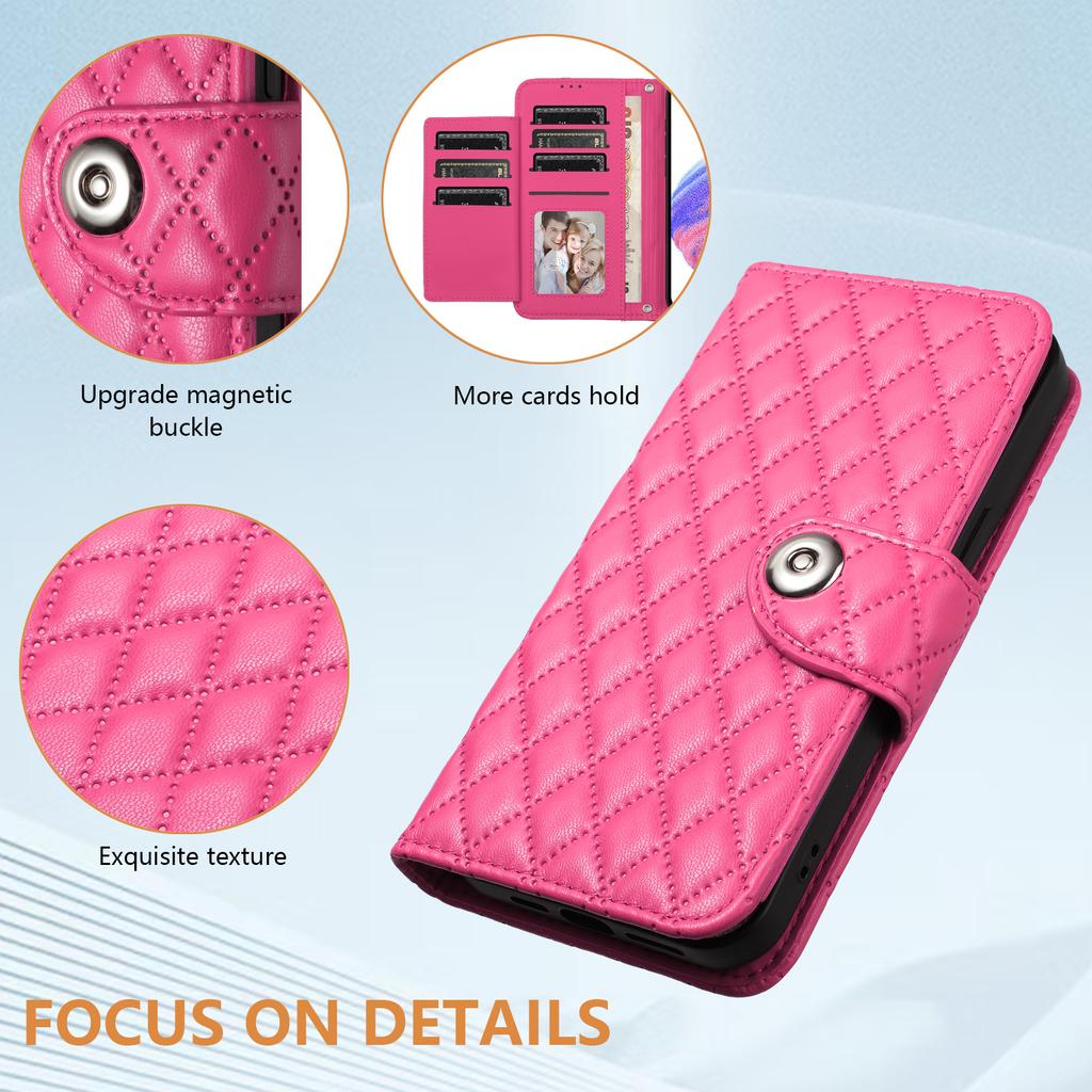 Чехол-кошелек из 6-цветной искусственной кожи с узором в ромбовидную клетку для Huawei P20, P30, P40, Y7a... Honor X6a, X7a, X7b, X8, X8a, X8b, X9a, X9b...