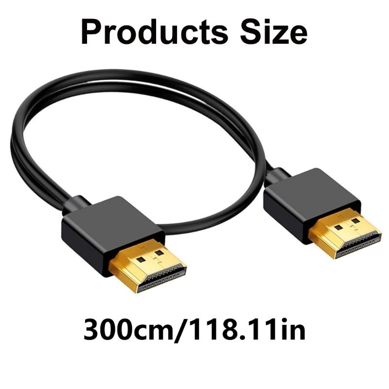 Мягкий кабель HDTV OD3,2 мм, 4K HDTV на HDTV, поддержка 4K@60 Гц, 18 Гбит/с, 2160p, 1440p, 1080p, для игровых приставок, проекторов