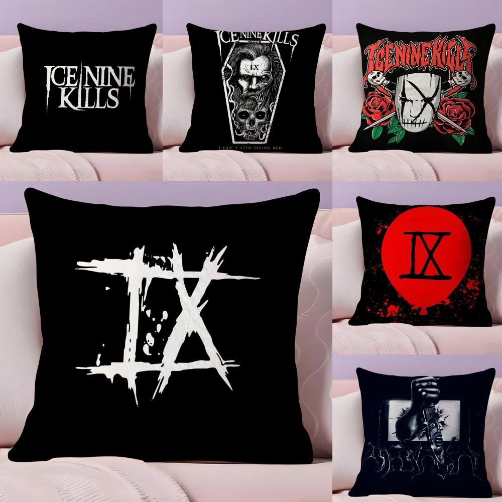 Чехол для подушки с принтом Ice NNine Kills, шелковистый короткий плюш, с потайной молнией, пылезащитный чехол для диванной подушки, для домашнего декора