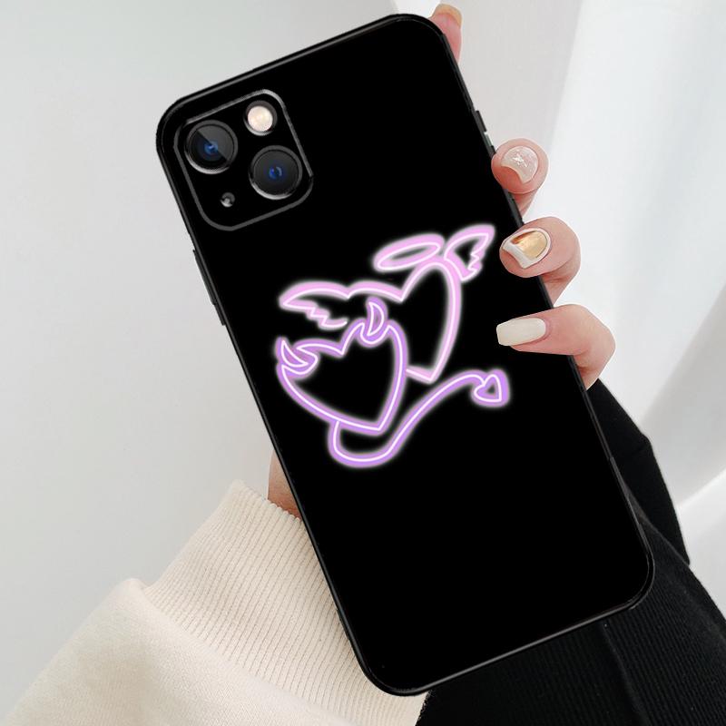 Angel Devil Girl Phone Case For iPhone 17 Pro Max 16 15 11 13 12 14 Pro Max mini 15 16 Plus 16e 17 Air Cover