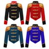 Girls Circus Ringmaster Costume Stand Collar Long Sleeve Fringe Tassel Epaulet Jacket Ringleader Performance Coat
