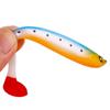 6pcs 9CM Soft T Grubs Lure Worm Bait Soft Worm Silicone Bait Swimbait Bass Wobbler