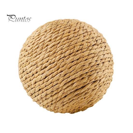 Мяч-когтеточка для кошек из сизаля, интерактивная игрушка-когтеточка для кошек, натуральный сизалевый мяч-когтеточка со звуком для обучения котят чистке зубов