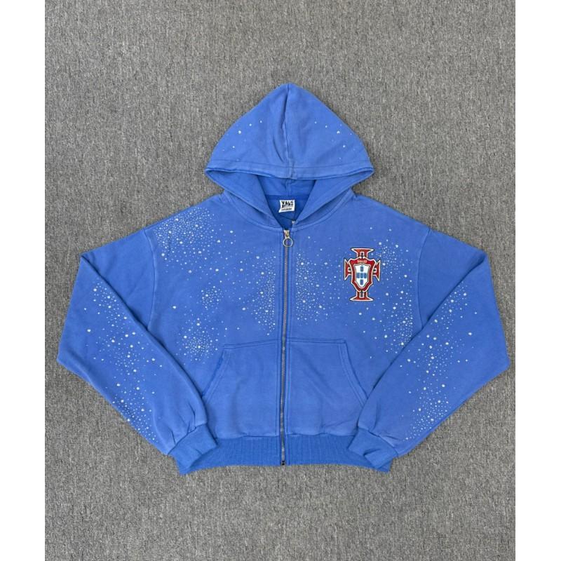 Vale Valley American High Street Hoodie Vintage Washed Loose Fit Graphic Print Sweatshirt Women