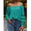 Women Pullovers Blouses and Shirts Ladies Autumn Winter Long Sleeve Off the Shoulder Shirt Tops
