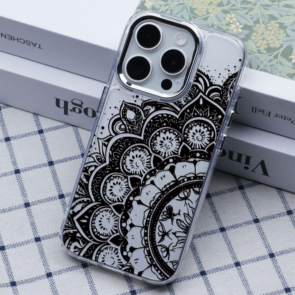 Bohemian Mandala Pattern Phone Case For Iphone 17 Air 16 16E 15 14 13 12 11 Pro Max 17E Plus Chiffon Texture Back Cover