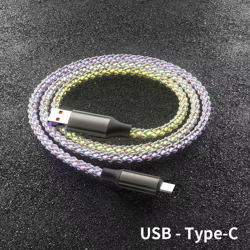 RGB-кабель с градиентом и мультиконнектором, с быстрой зарядкой и бегущим светом
