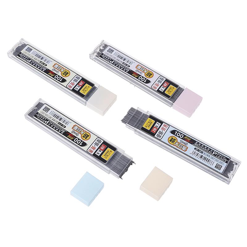 100шт. Графитовые сменные стержни для автоматических карандашей. Твердость 2В