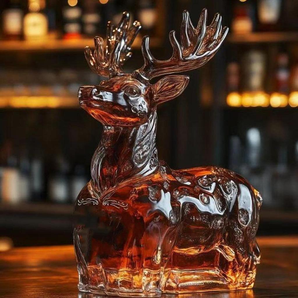 Funny Animal Whiskey Decanter, Wolf Elephant Deer Owl Shaped Engraved Whiskey Glasses, Unique Wine Bottle