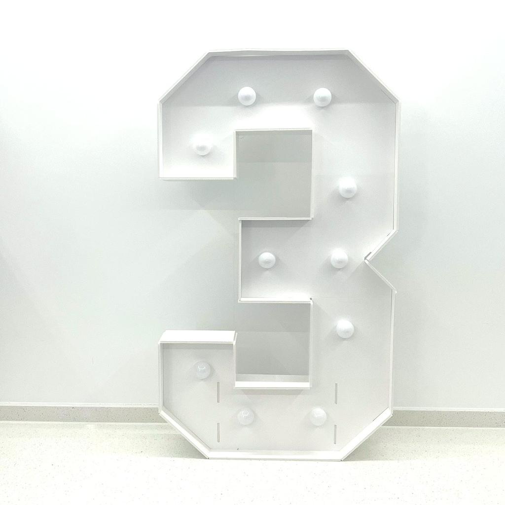 1PC 73cm Marquee Light up Numbers 0-9 with White Lights for Birthday Anniversary Graduation Party,Foam Board Sign DIY Decoration,Lightup Luminarias