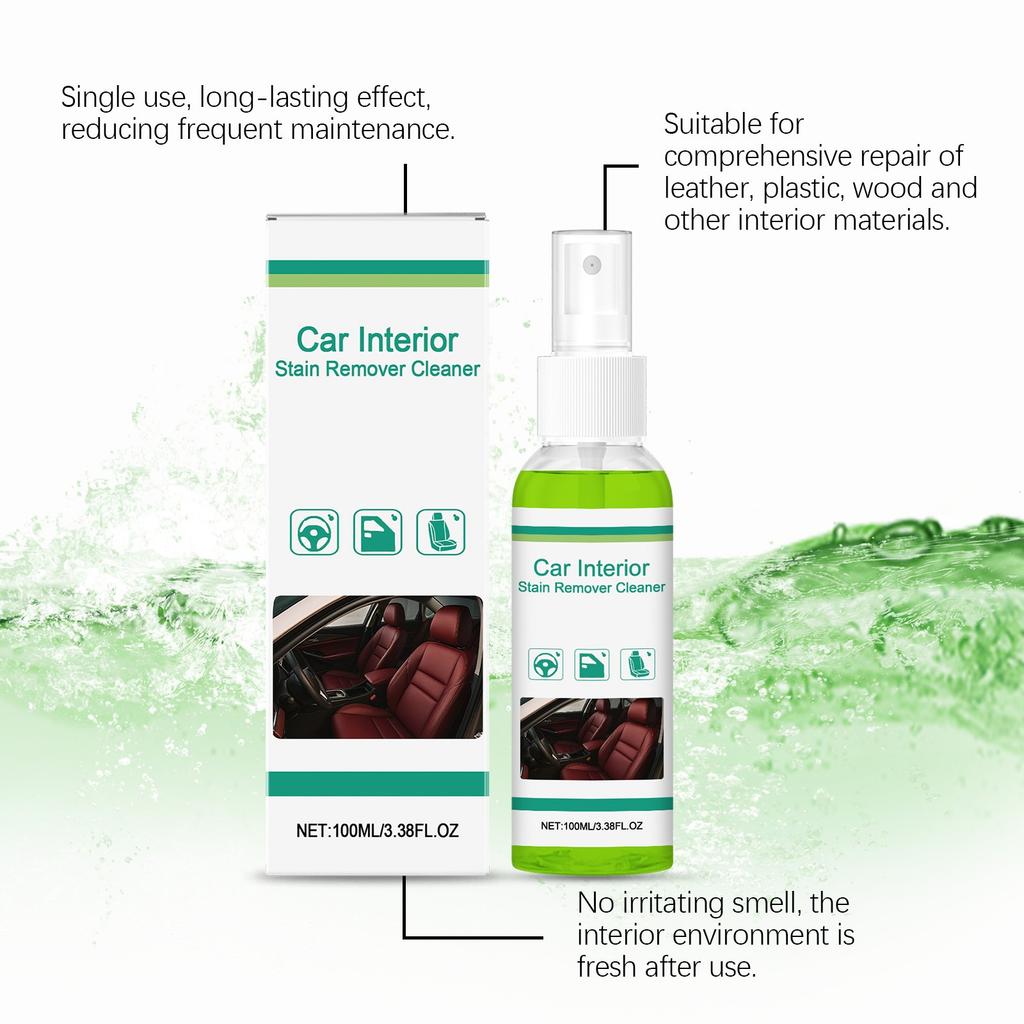Средство для чистки салона автомобиля, ухода, удаления пятен и чистки автомобиля 100 мл