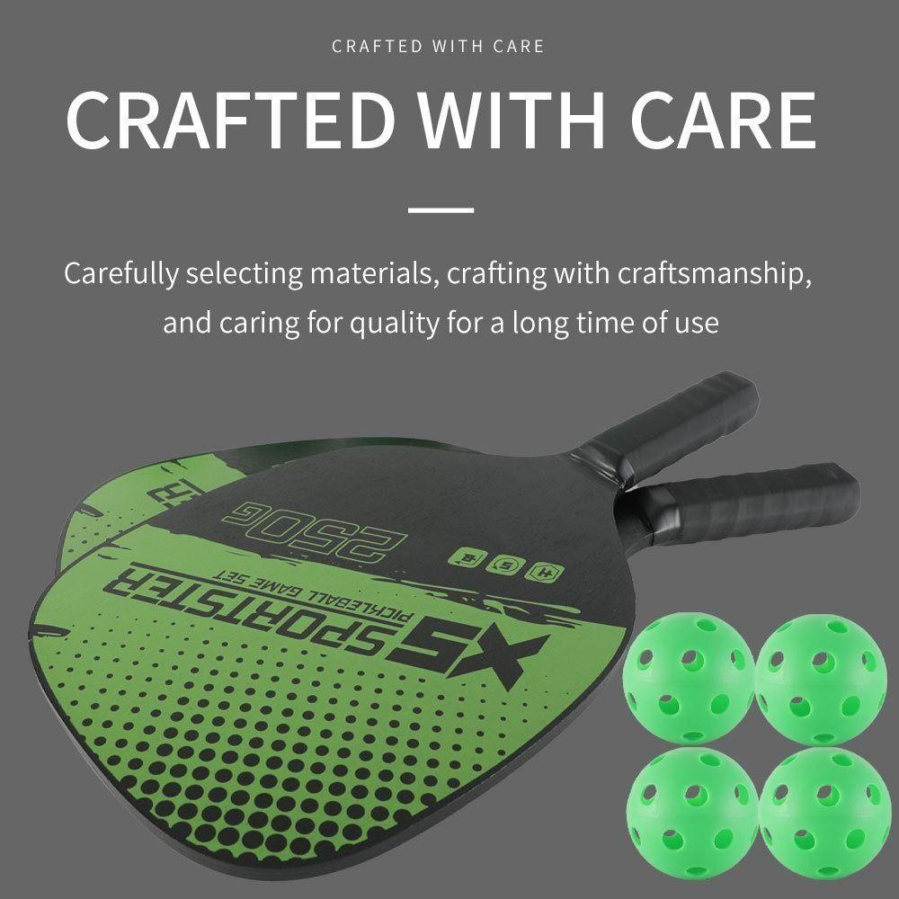 Beginner Paddle Racquets Set Wooden Pickle Ball Equipment Pickleball Paddles Set Women