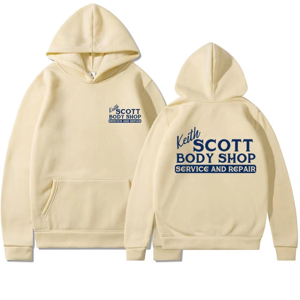 Keith Scott Body Shop One Tree Hill Ravens Basketball Graphic Hoodie TV Show 2 Side Print Unisex Oversized Streetwear Pullover Sweatshirt Tops