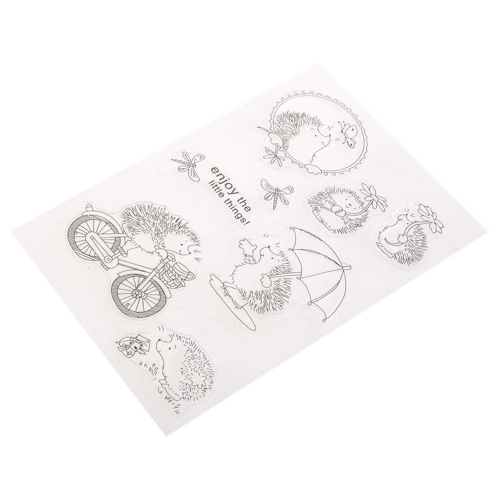 Hedgehog Transparent Clear Rubber Stamps DIY Scrapbooking Embossing Album Card