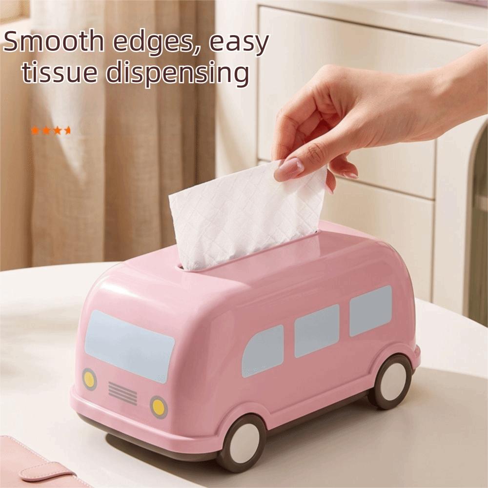 Creative Desktop Tissue Holder Retro Tissue Storage Case Cartoon Napkin Dispenser Living Room
