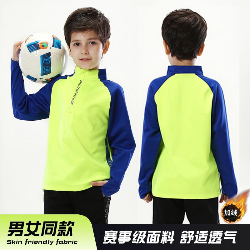 Kids Long Sleeve Soccer Jersey Set Boys Youth Football Training Uniforms Team Sportswear