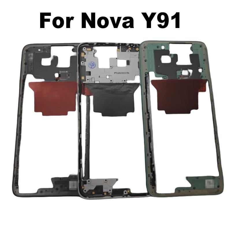 For Huawei Nova Y91 Middle Frame Front Bezel Back Lcd Housing Holder Rear Plate Chassis
