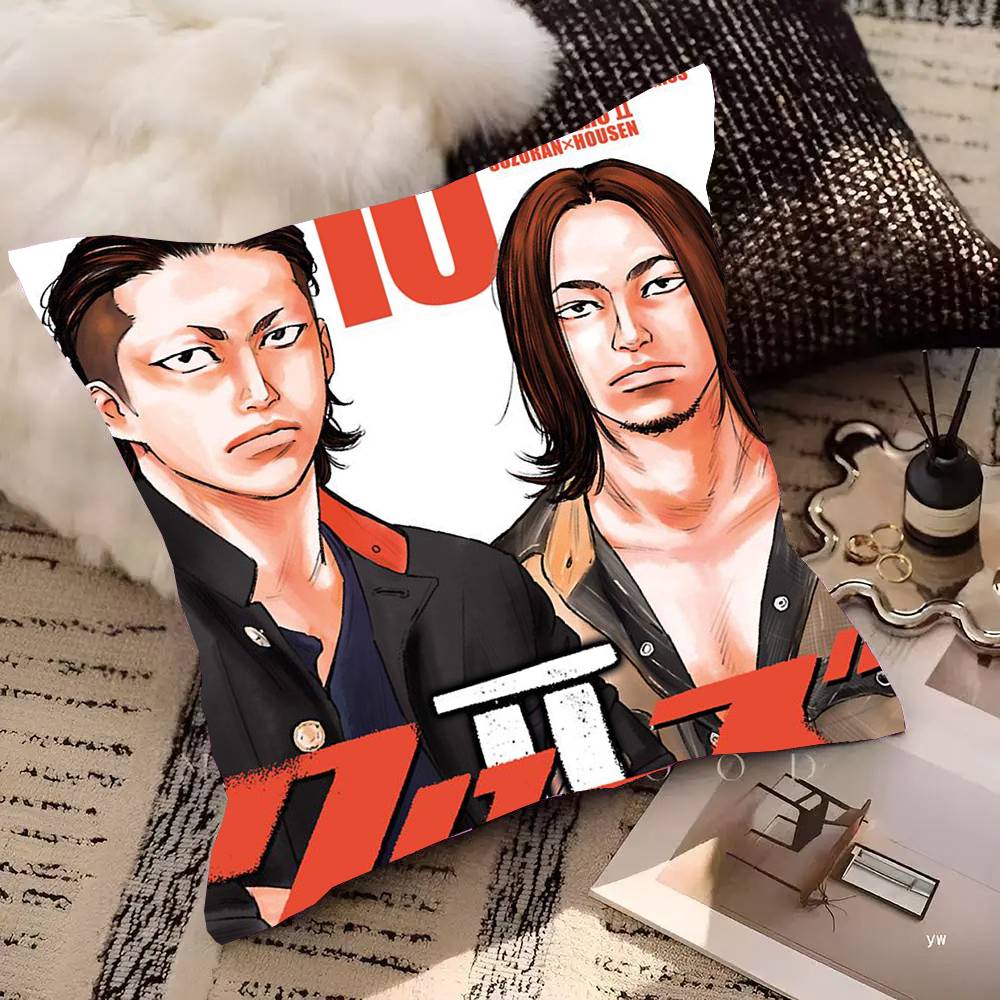 Горячая Манга C-Crows Zero Наволочка Модная Квадратная Наволочка Спальня Диван Комната Ins Декор Отдых