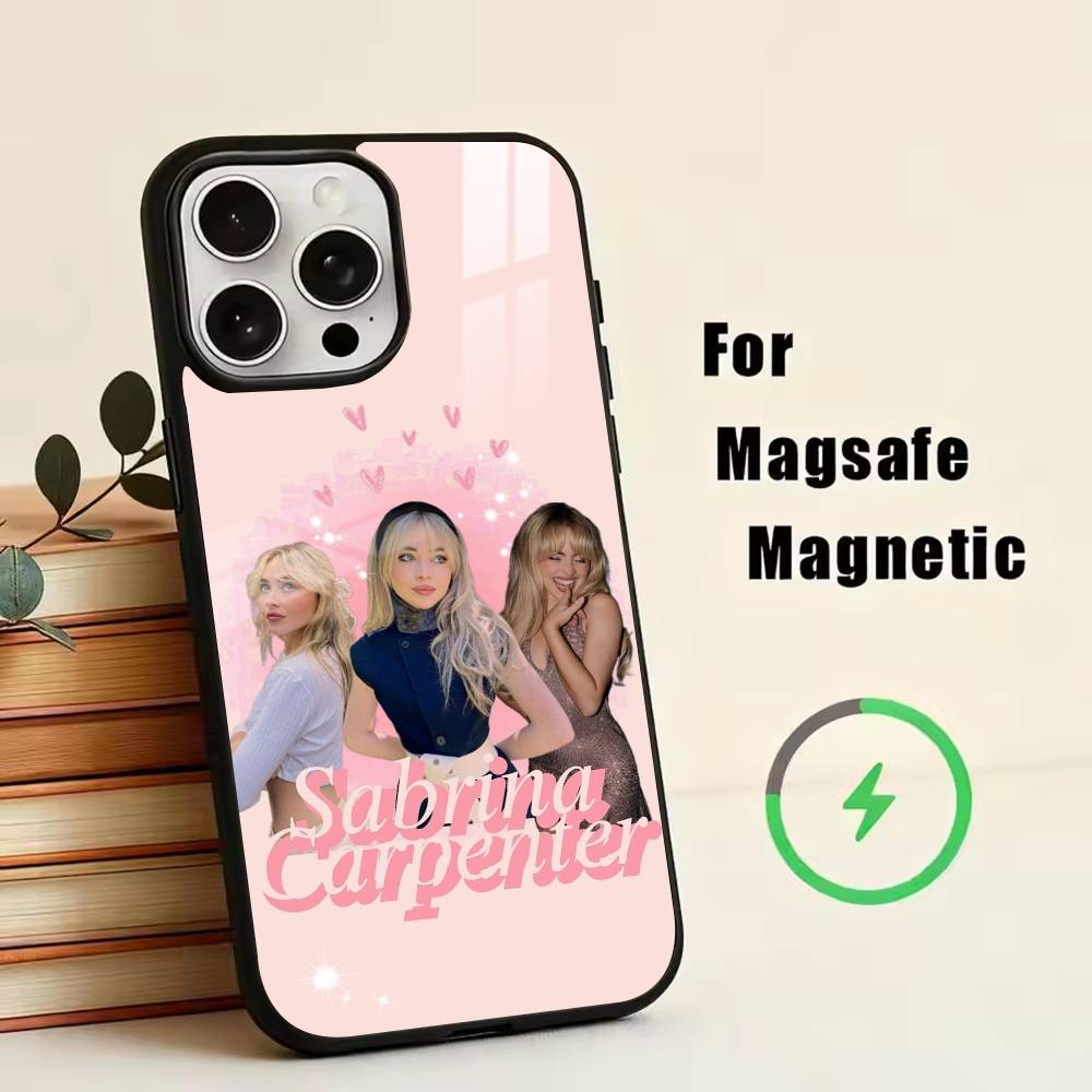 Дерзкая девушка S-Сабрина Карпентер Чехол для телефона Для iPhone17,16,15,14,13,12,11 Plus,Pro Магнитный Для Magsafe Беспроводная зарядка