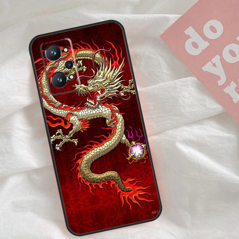 Модный чехол с китайским драконом для Realme C51 C75 C63 C61 C55 C53 C35 C65 C67 C71 15 11 12 13 14 Pro Plus GT6 GT7 Pro