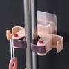 Dual-Color Wall-Mounted Mop & Broom Holder - Nail-Free & Seamless
