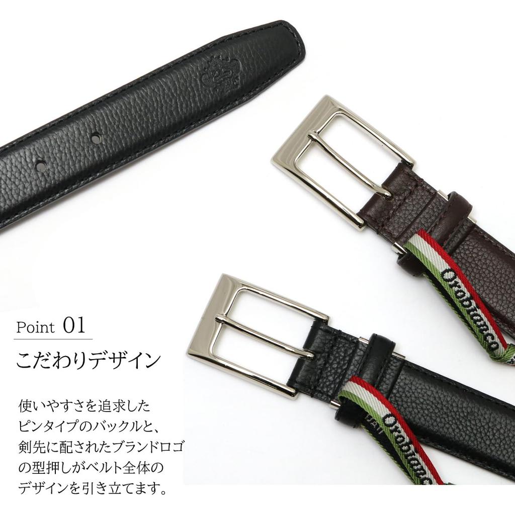 Эксклюзивно для нашего специального аллергия на металл, сделанная в виде булавки, подлинная отечественная, подарок Темно-коричневый [Orobianco] Ремень, компания, заказ, профилактика, без никеля,