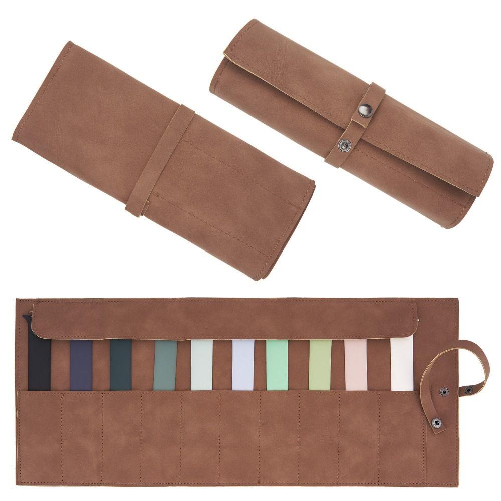 Matte Leather Watch Organizer Case Lightweight Watch Band Case Watchband Pouch Watch Accessories