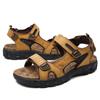2024 летние сандалии мужские пляжные тапочки из натуральной кожи мужские сандалии модная прогулочная обувь мужские большие размеры 38-46